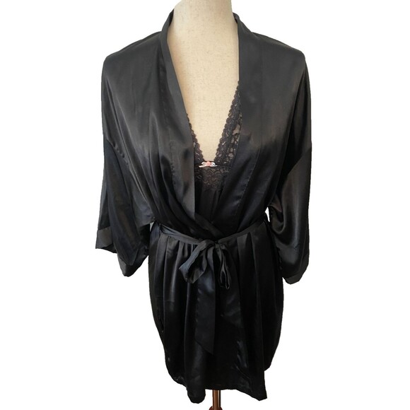 VICTORIA'S SECRET The LACIE & Robe Set Size L BABYDOLL NIGHTIE CHEMISE LINGERIE - Picture 6 of 16